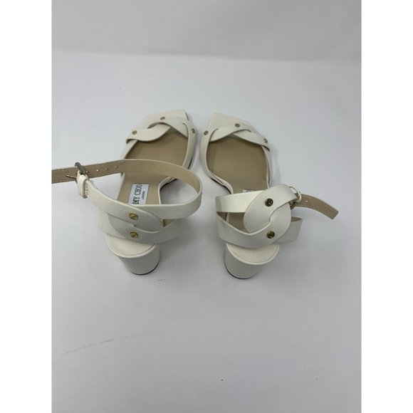 Jimmy Choo Drya 65 J000155454 Ankle High Heel Sandals Women's US 8.5 Latte S0462 - Picture 5 of 10